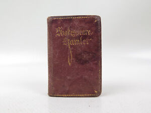 Shakespeare Hamlet Prinz von Dänemark Miniatur-Buch 1924 Leder ca. 5,2 cm 602 S.