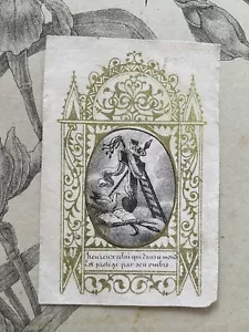 Ancienne Image Pieuse Heureux Celui Protegé Par Son Ombre  - Canivet XIXe - Foto 1 di 2