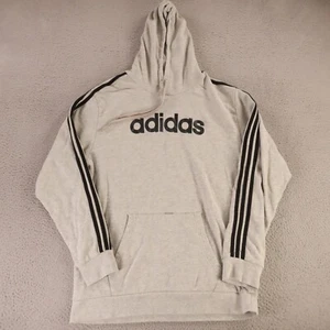Adidas Hoodie Womens 3XL Gray Heather Cotton Polyester Sweatshirt Logo - Picture 1 of 9