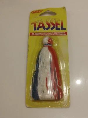 Редкий старый запас 1990 Medo автомобиля вися освежитель воздуха красный белый синий кисточки - Изображение 1 из 3