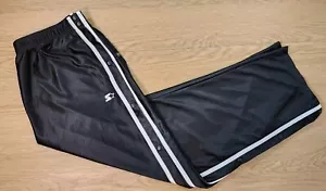 Starter Pants Mens XL Black Side Snap Breakaway VTG Y2K Pull On Track Tear Away - Picture 1 of 9