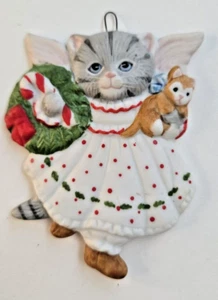 1987 Kitty Cucumber Christmas Ornament by Schmid Sri Lanka - Picture 1 of 13