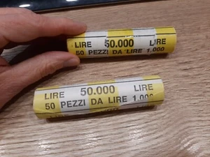ITALIA 1997 MONETA DA LIRE 1.000 ENTRAMBE LE CONIAZIONI IN ROTOLINO - Picture 1 of 3