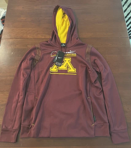 NIKE Women’s Minnesota Golden Gophers 2021 Sideline Pullover Hoodie Size M NWT Cover