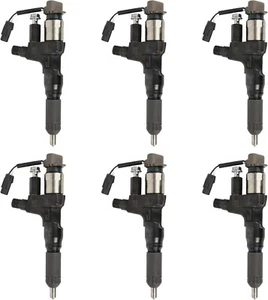 095000-6593 Diesel Fuel Injector 6Pcs Fits for 1984-2018 Hino J08E SK350-8 1960 - Picture 1 of 8