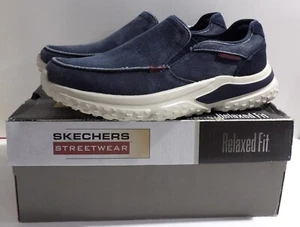 Zapatos sin cordones Skechers para hombre Solvano Varone azul marino de lona talla 8,5 - Imagen 1 de 5