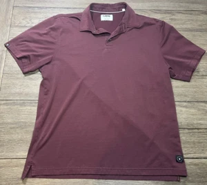 LINKSOUL Men's Tempus Fugit Burgundy Short Sleeve Golf Polo Shirt Size XL - Picture 1 of 6