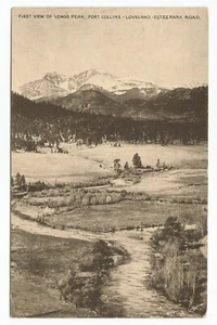 Longs Peak, Fort Collins, Loveland, Colorado Estes Park Road Postcard - Picture 1 of 2