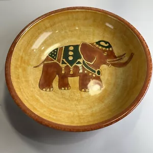 Pier 1 Elephant Terracota Naranja Rojo Redondo Servir Pasta Cuenco 11.25" - Imagen 1 de 8