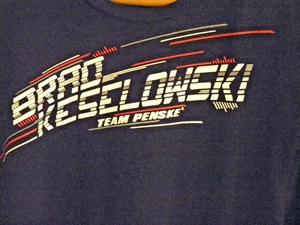 Brad Keselowski #2 Black T Shirt Mens Size L Team Penske NASCAR Racing Soft COOL - Picture 1 of 5