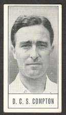 CRICKET TRADE CARD Barratt & Co 1957 Test Cricketers Series B D C S COMPTON