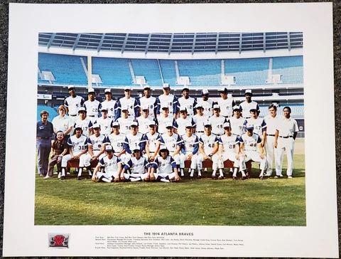 Atlanta Braves 1974 Team Portrait Vintage Original 17x22 POSTER - HANK AARON +++ Cover