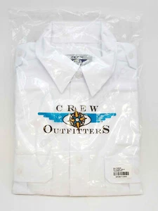 Crew Outfitters Men's Cool Gold Oxford Long Sleeve Tailored Pilot Shirt w/Eyelet - Picture 1 of 3