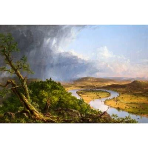 Thomas Cole, Mount Holyoke, Thunderstorm, 1836, Canvas Print, 16" x 24" + Border - Picture 1 of 10