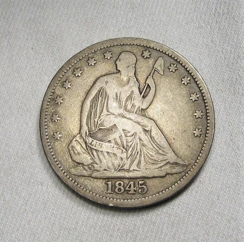 1845/1845-O RPD Silver Seated Liberty Half Dollar Cherrypickers FS-303 Coin AL74 Cover
