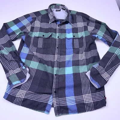 Camisa oxidada para hombre XL multicolor a cuadros calce ajustado bolsillos manga larga abotonada Foto 1 de 4