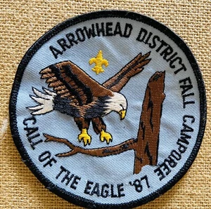 Arrowhead District Fall Camporee 1987 Call Of The Eagle BSA Boy Scouts Patch - Picture 1 of 2