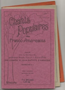 USA 1931-38 Chansonniers Nº 1, Nº 2, Nº 10 Chants Franco-Américains 17½ x 26cm - Picture 1 of 12