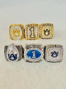 6 PCS Auburn Tigers SEC/NCAA Championship complete Rings set, US SHIP 2004-2013 - Picture 1 of 3