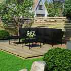 Vidaxl 6 Piece Garden Lounge Set With Cushions Black Pvc