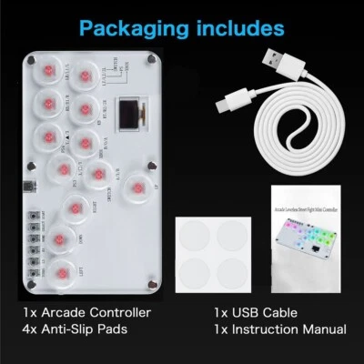 Customizable RGB Fighting Keyboard For PS4 For Switch Steam Deck Gaming - Image 1 of 4