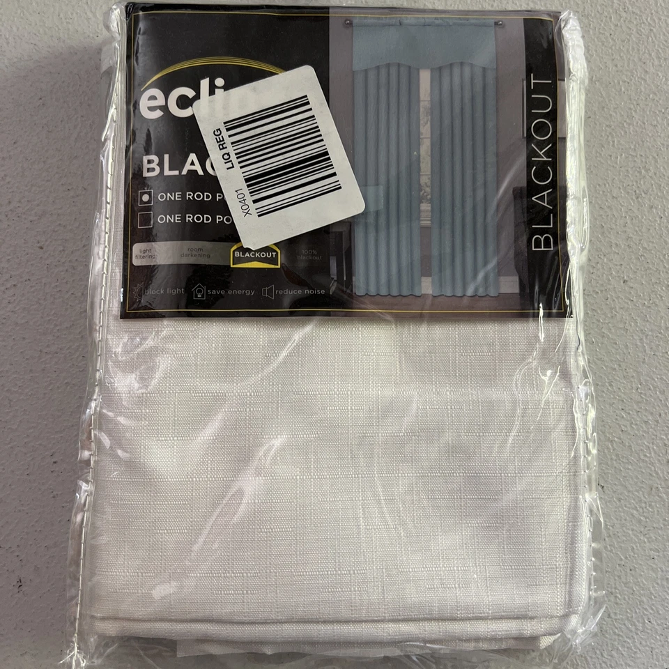 Eclipse Kendall White Window Curtain Panel 42in X 95in