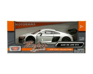 Motormax 1:24 Audi R8 LMS GT3 Silver Diecast Model Car 79380 Timeless Legends - Picture 1 of 1