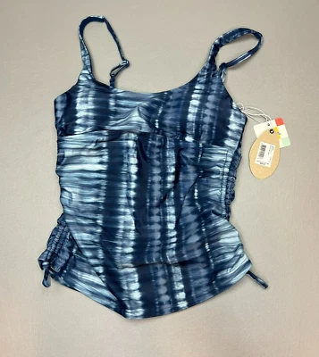 prANA Melody Tankini Belize Hazy Days Side Ruched Padded Swim Top Womens Size XS - Image 1 of 4