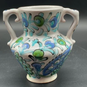 Ikaros Rhodos Griechenland kleine Keramik Vase CHIP LESEN 4,5" - Bild 1 von 11