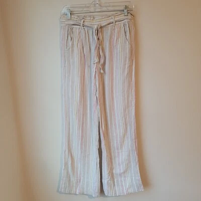 Pantalones para mujer Jolt talla mediana M a rayas cordón tirar de la playa boho Foto 1 de 4