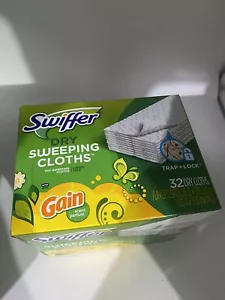 NEW Swiffer Sweeper Dry Cloths Sweeping Refills W/Gain 32 Dry Cloths 10.4"x8" - Picture 1 of 3