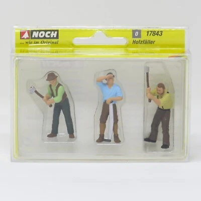 Noch O 17843 Lumberjacks Logging Forest Scenery People Figures Model Trains - Image 1 of 2