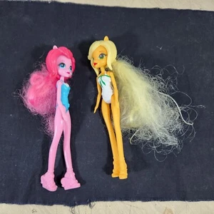 Lot of 2 My Little Pony Equestria Girls Applejack & Pinkie Pie Loose Figures  - Picture 1 of 11
