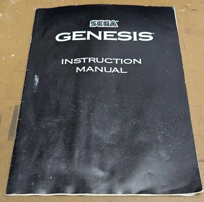 Vintage Sega Genesis Authentic Console Instruction Manual ONLY, Gloss Finish  - Image 1 of 4