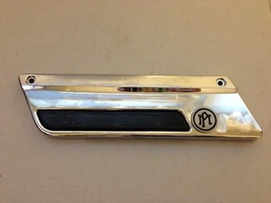 Harley Davidson Performance Machine Chrome w Blk Reflector Saddlebag Latch Cover - Picture 1 of 4