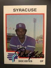 Toronto Blue Jays DOC ESTES autographed 1987 ProCards Syracuse Chiefs