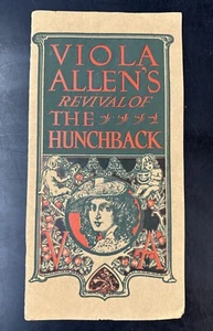Viola Allen's Revival Of The Hunchback 1902 Play New York Chicago Playbill - Picture 1 of 9