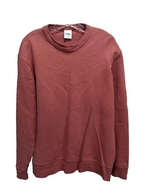 ZARA Dusty Rose Sweatshirt Size XL Long Sleeve Pullover Crew Neck Cotton - Image 1 of 4