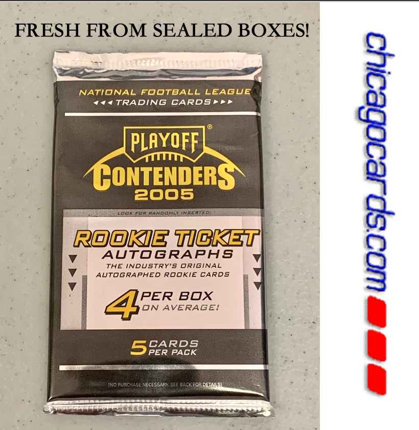 2005 Playoff Contenders NFL Football Trading Cards Hobby Pack X3