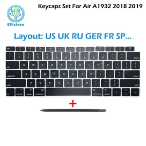 Laptop A1932 Key Cap set For Macbook Air 13" A1932 2018 2019 Keys Replacement - Picture 1 of 13