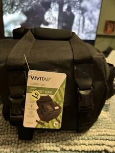 Vivitar Large Gadget Bag for SLR Cameras, Camcorders VIV-DC-59 Black Adjustable - Picture 1 of 2