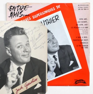 JACK GAUTHIER DEDICACE AUTOGRAPHE Entre amis… french mistral vinyl 10" FD LP - Bild 1 von 2