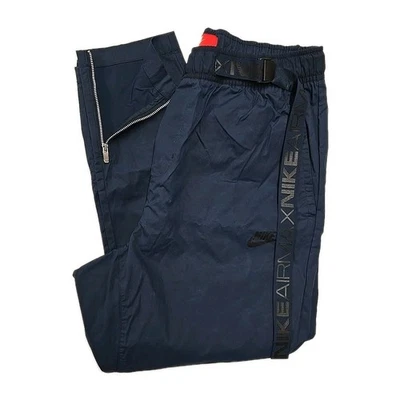 Pantalones de chándal Nike para hombre Airmax Tech con cinturón talla M azul pierna cremallera ligeros Foto 1 de 4