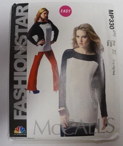 McCalls 6798 MP330 Misses Loose Fitting Pull Over Tops Size 16-26 Sewing Pattern - Picture 1 of 2