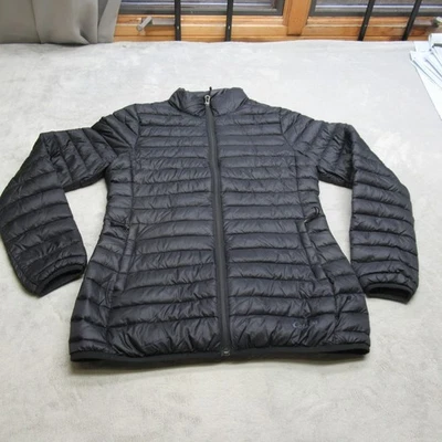 Chaqueta de Plumón Cabelas Mujer Pequeña Negra Ligera Embalable Cremallera Completa Acolchada Puff Foto 1 de 4