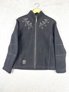66 NORTH ICELAND FULL ZIP KALDI WOMENS SWEATER VIRGINWOOL SIZE L GRAPHIC JACKET - Picture 1 of 7