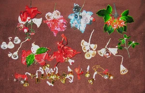 WEIHNACHTEN VINTAGE CORSAGEN, CORSAGE ZUBEHÖR & GESCHENK KRAWATTE, CHENILLE, 2 HERGESTELLT IN JAPAN - Bild 1 von 21