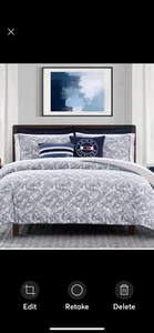 Tommy Hilfiger Queen Tropical Duvet 3pc Set New Cotton - Picture 1 of 4
