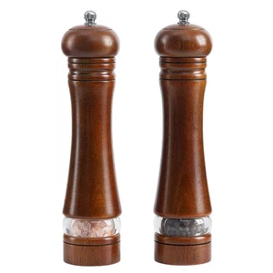 2-Pack Cooking Salt Pepper Grinder/Mill Set Wood Visible Adjustable Coarseness * - Picture 1 of 13