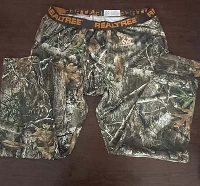 Realtree Base Layer Long Under Pants Camouflage  Bottom Polyester Mens XL 40-42 - Image 1 of 3